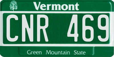 VT license plate CNR469