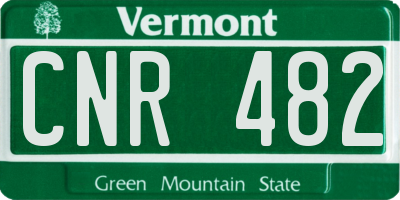VT license plate CNR482