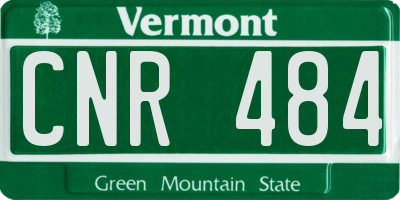 VT license plate CNR484