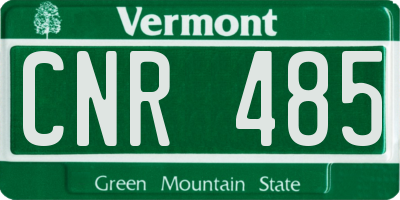 VT license plate CNR485