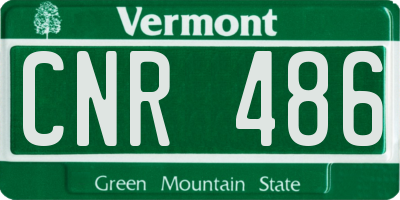 VT license plate CNR486