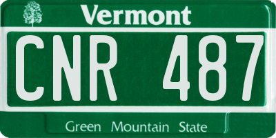 VT license plate CNR487