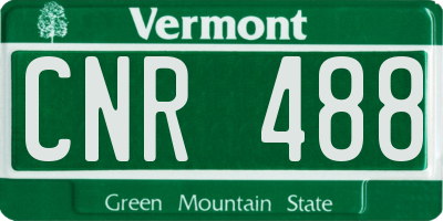 VT license plate CNR488
