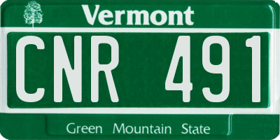VT license plate CNR491