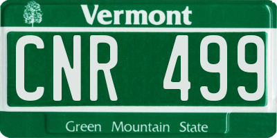 VT license plate CNR499