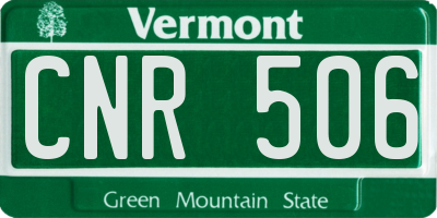 VT license plate CNR506