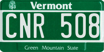 VT license plate CNR508