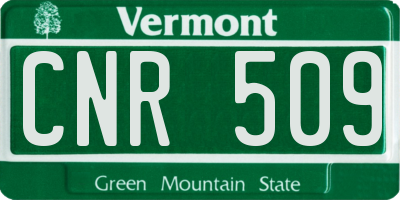 VT license plate CNR509