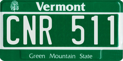 VT license plate CNR511