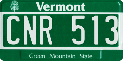 VT license plate CNR513