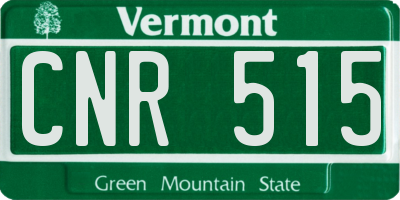 VT license plate CNR515
