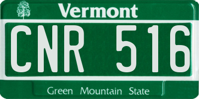 VT license plate CNR516
