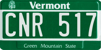 VT license plate CNR517
