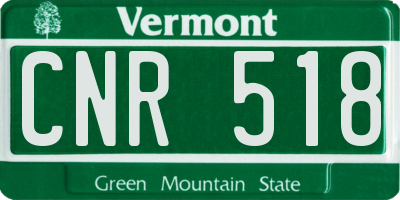 VT license plate CNR518