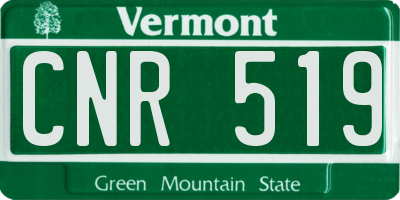 VT license plate CNR519