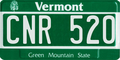 VT license plate CNR520