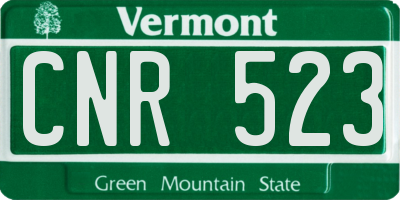 VT license plate CNR523