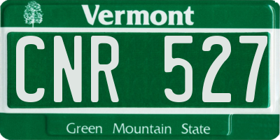 VT license plate CNR527