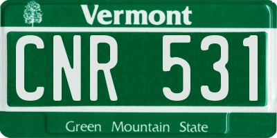 VT license plate CNR531