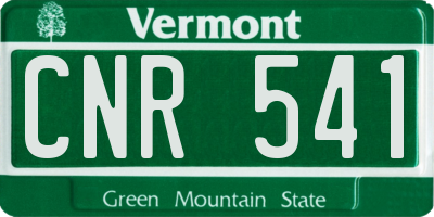 VT license plate CNR541