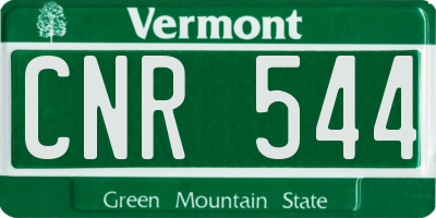 VT license plate CNR544