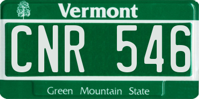 VT license plate CNR546