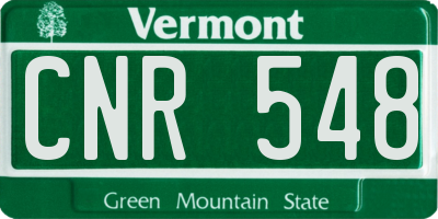 VT license plate CNR548
