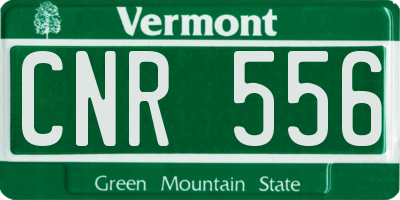 VT license plate CNR556