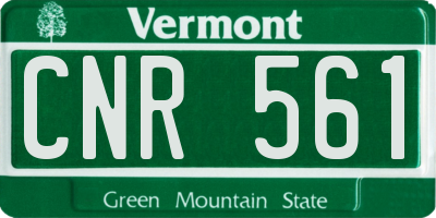 VT license plate CNR561