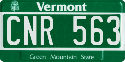 VT license plate CNR563