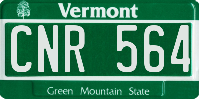 VT license plate CNR564