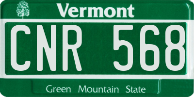 VT license plate CNR568