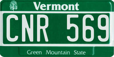 VT license plate CNR569