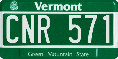 VT license plate CNR571