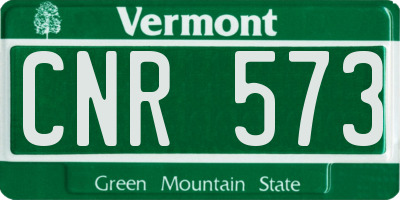 VT license plate CNR573