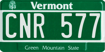 VT license plate CNR577
