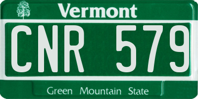 VT license plate CNR579