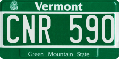 VT license plate CNR590