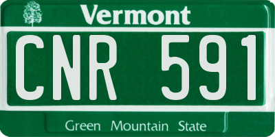 VT license plate CNR591