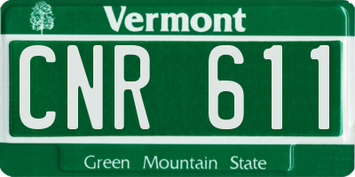 VT license plate CNR611