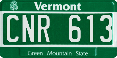 VT license plate CNR613