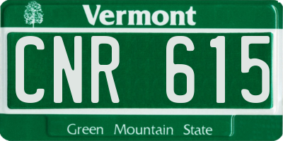 VT license plate CNR615