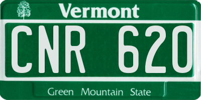 VT license plate CNR620
