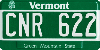 VT license plate CNR622