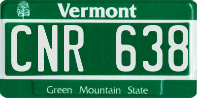 VT license plate CNR638