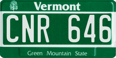 VT license plate CNR646
