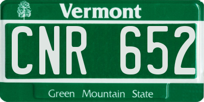 VT license plate CNR652