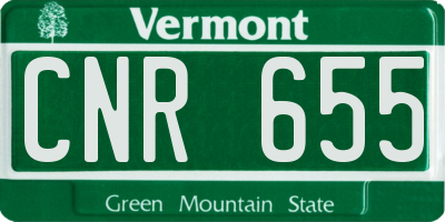 VT license plate CNR655