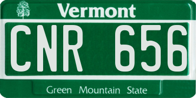 VT license plate CNR656