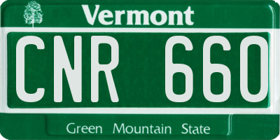 VT license plate CNR660